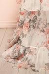 Duchesse Floral Corset Maxi Dress w/ Ruffles | Boutique 1861  bottom