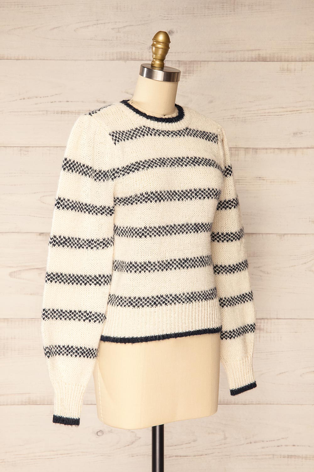 Knit striped sweater store