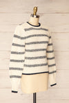 Dudley Ivory Knit Striped Sweater | La petite garçonne side view