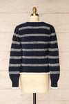 Dudley Navy Knit Striped Sweater | La petite garçonne back view