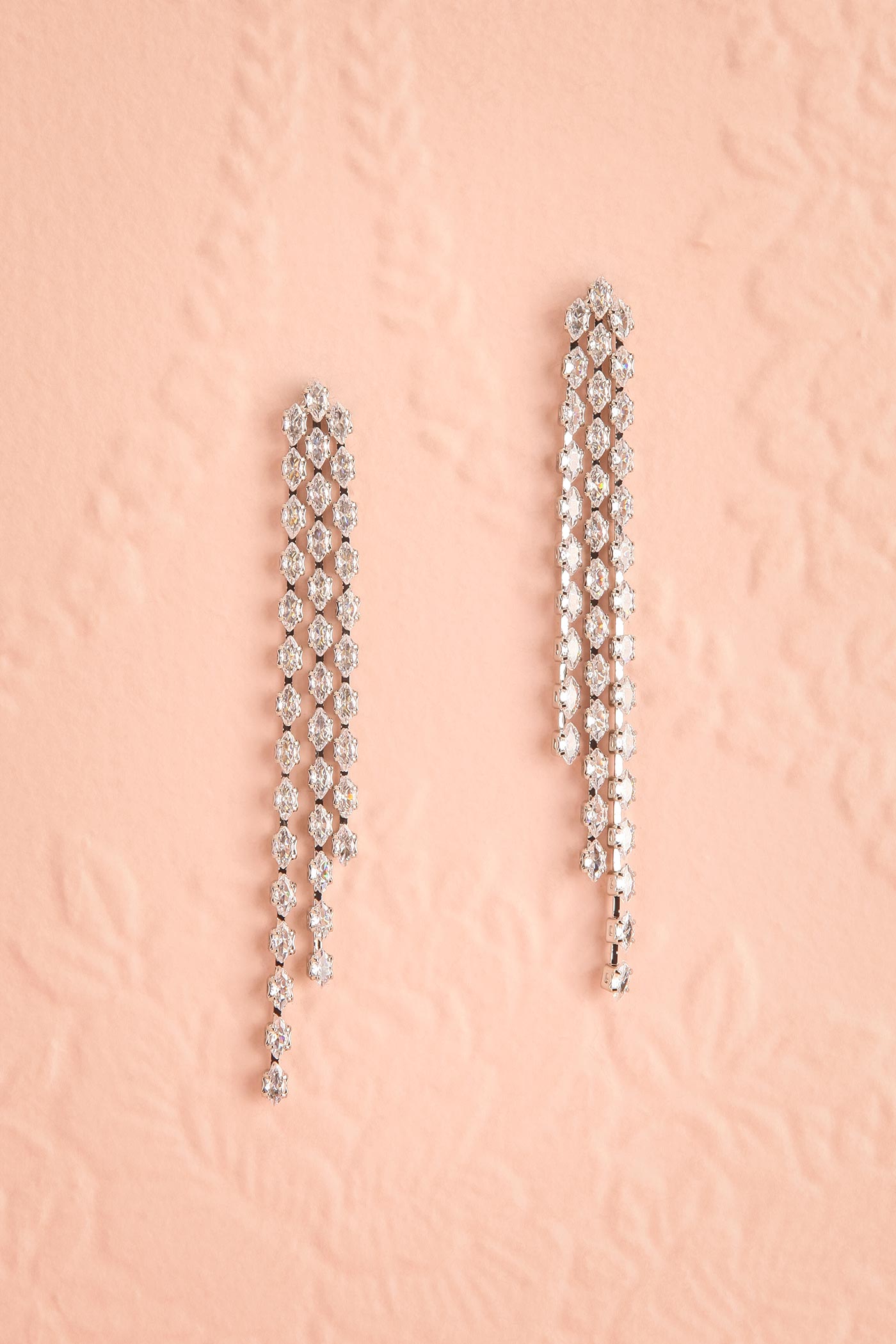 Dulcida Rhinestone Fringe Drop Earrings | Boutique 1861
