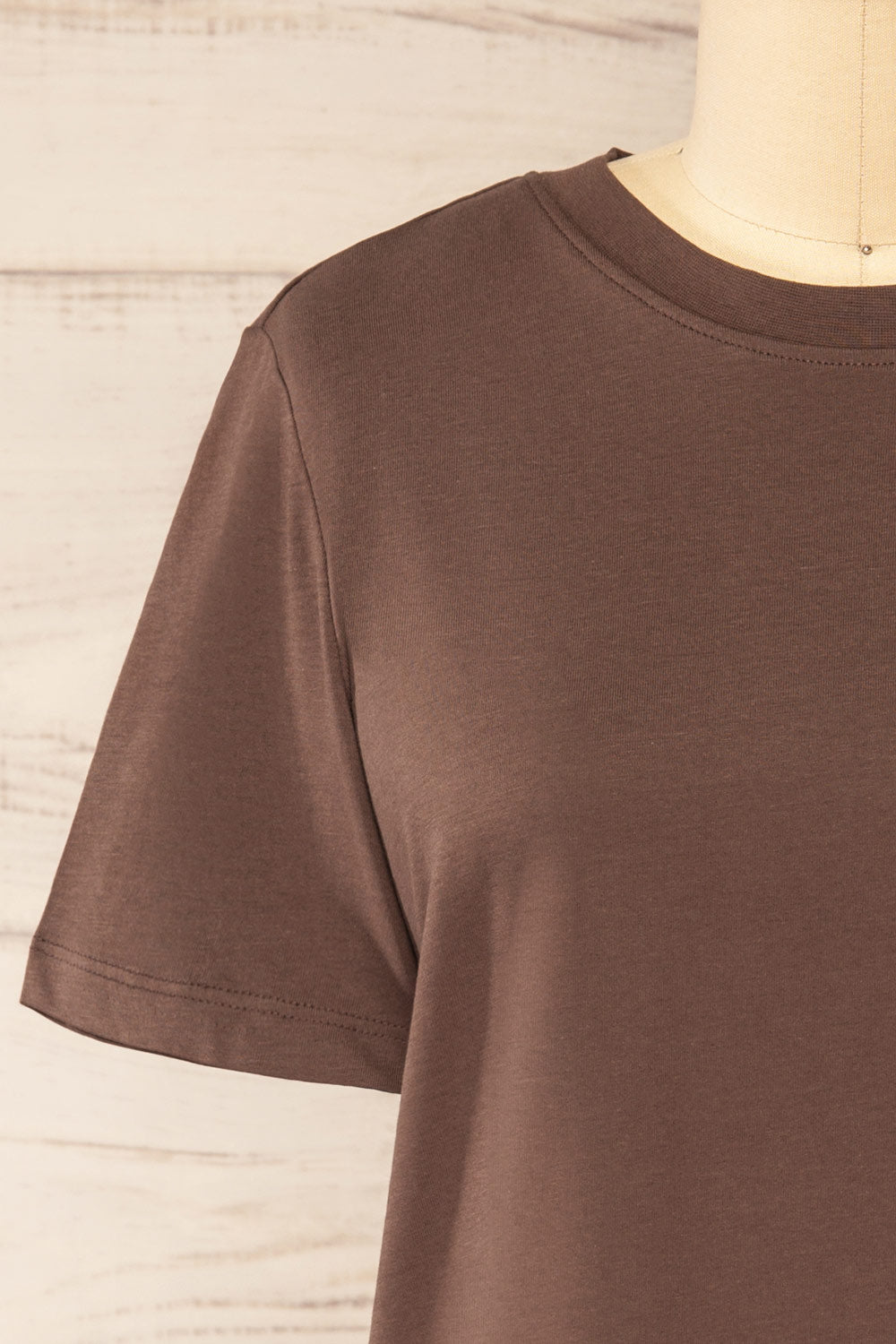 Dumka Brown Cotton T-Shirt with Short Sleeves | La petite garçonne front