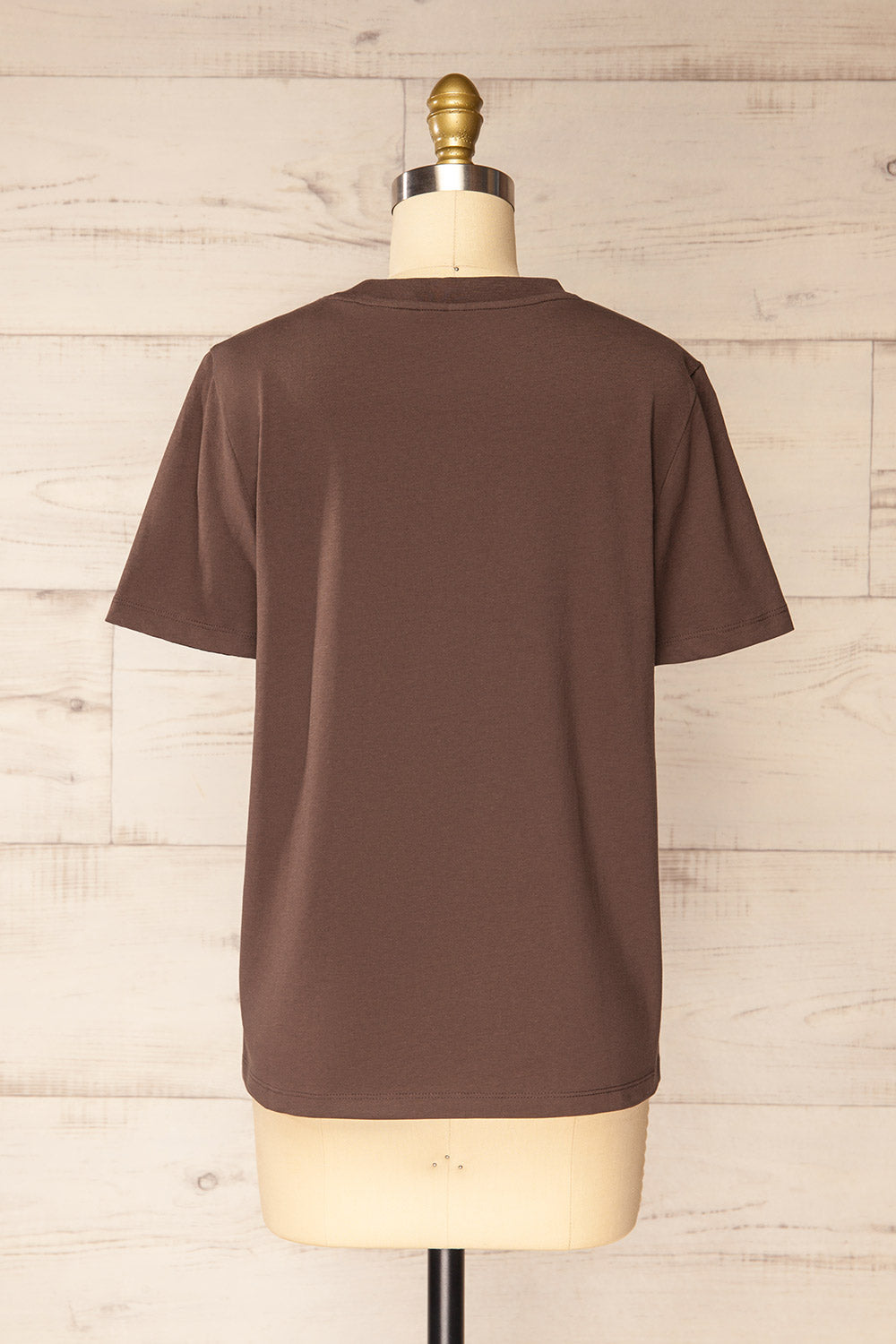 Dumka Brown Cotton T-Shirt with Short Sleeves | La petite garçonne back view
