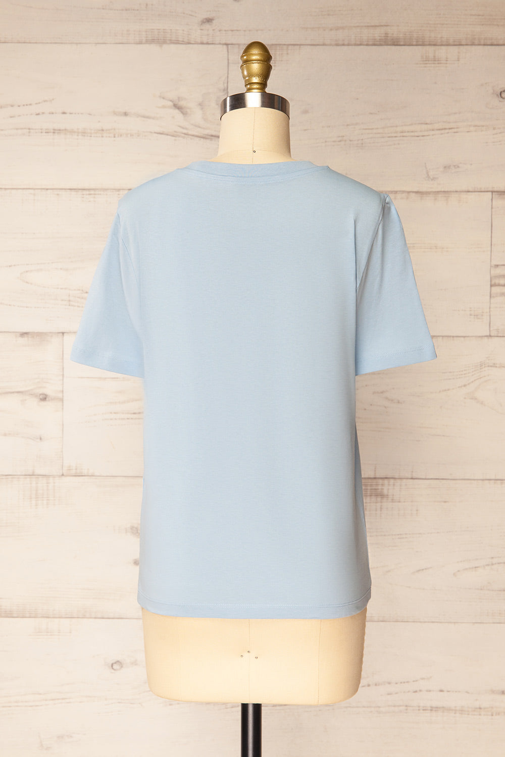 Dumka Light Blue Cotton T-Shirt with Short Sleeves | La petite garçonne back view