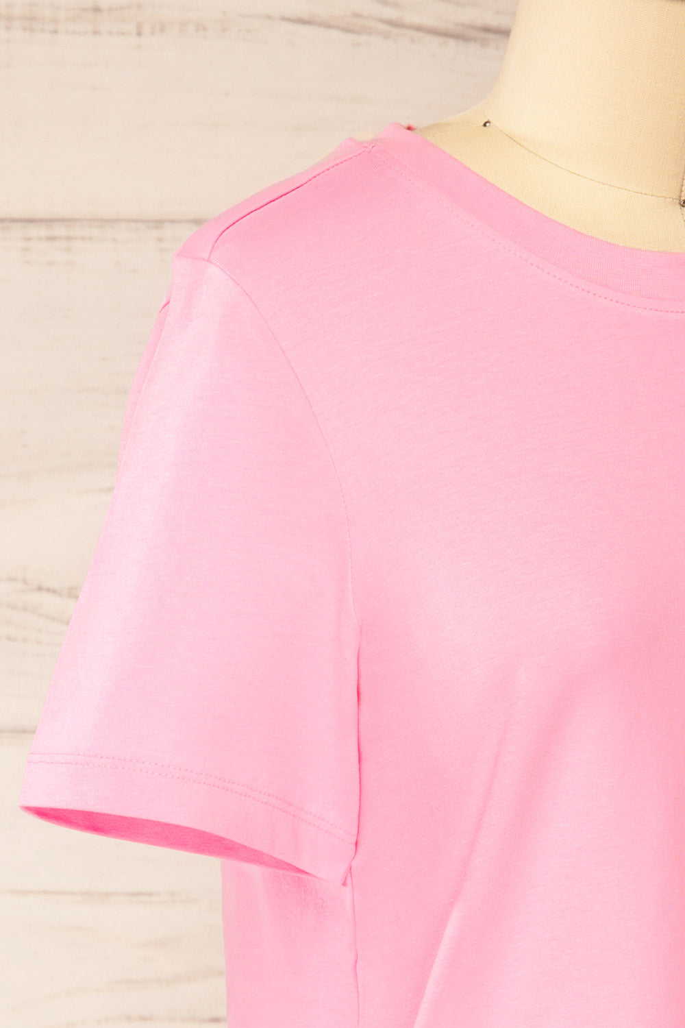 Dumka Pink Cotton T-Shirt with Short Sleeves | La petite garçonne side