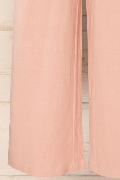 Dunster Pink Wide-leg Linen Pants | La petite garçonne bottom