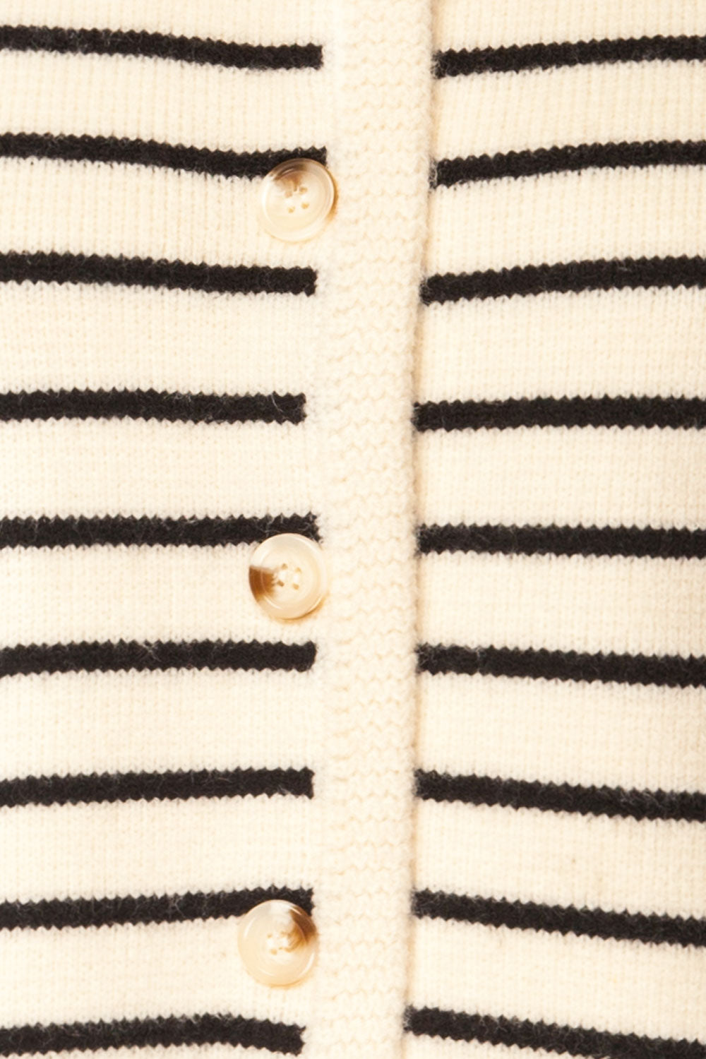 Durham Striped Thick Knitted Cardigan | La petite garçonne fabric 