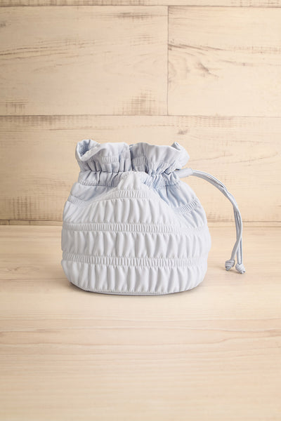 Duroque Blue Drawstring Shoulder Bag | La petite garçonne front view