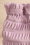 Duroque Lilac Drawstring Shoulder Bag | La petite garçonne front close-up