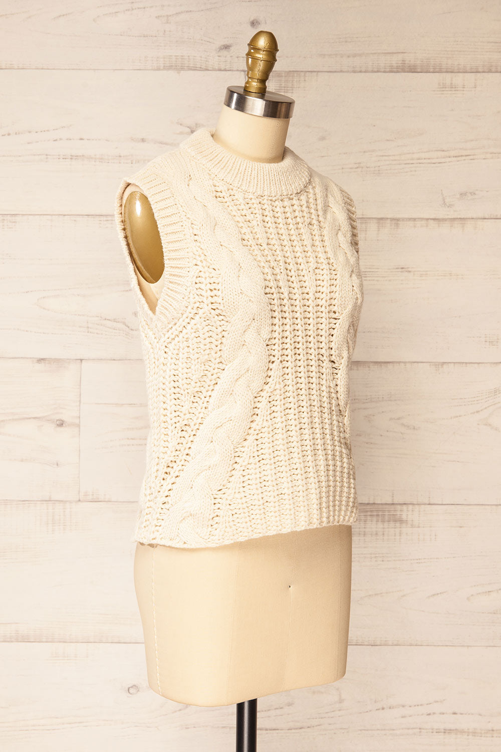 Edinburgh Sleeveless Knitted Top | La petite garçonne side view