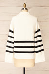 Edmunds Striped Sweater w/ V-Neck | La petite garçonne back view
