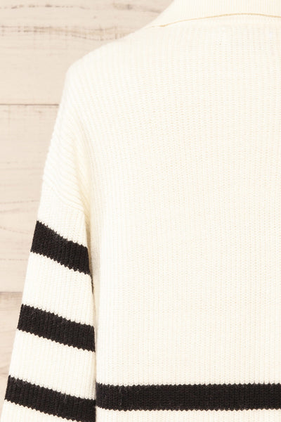 Edmunds Striped Sweater w/ V-Neck | La petite garçonne back
