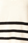 Edmunds Striped Sweater w/ V-Neck | La petite garçonne fabric