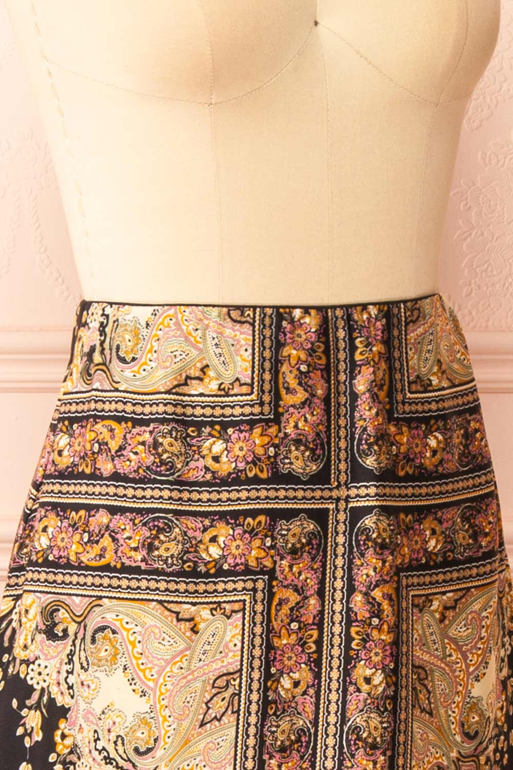 Egerie Long Silky Skirt w/ Ornate Pattern | Boutique 1861 side