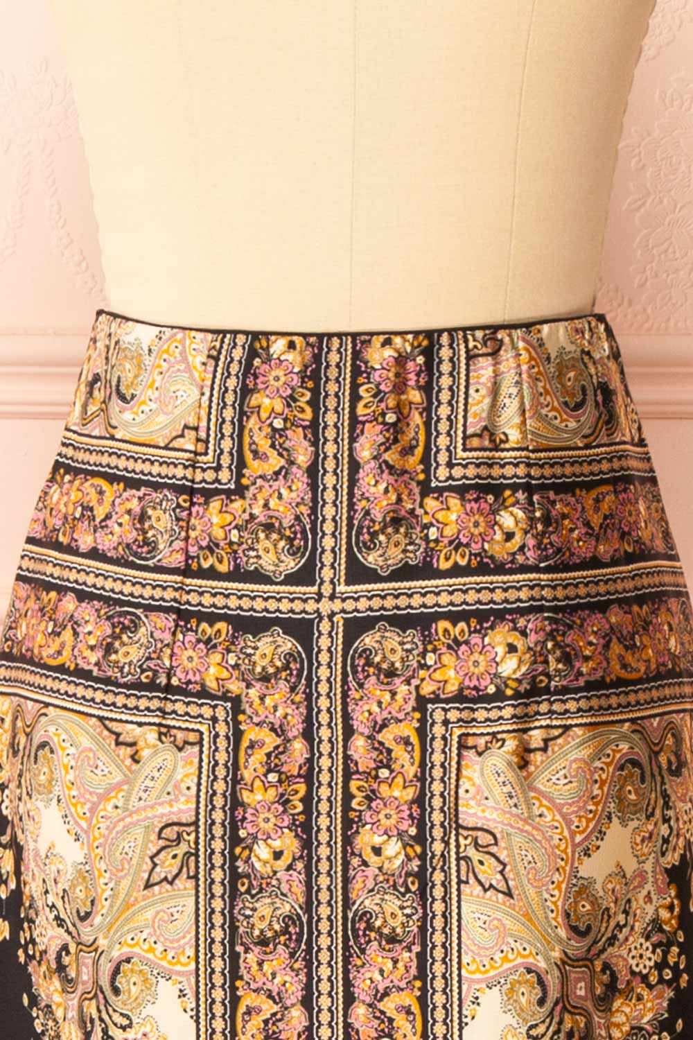 Egerie Long Silky Skirt w/ Ornate Pattern | Boutique 1861  back