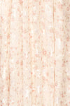 Eira Beige Floral Maxi Babydoll Dress w/ Openwork | Boutique 1861 texture