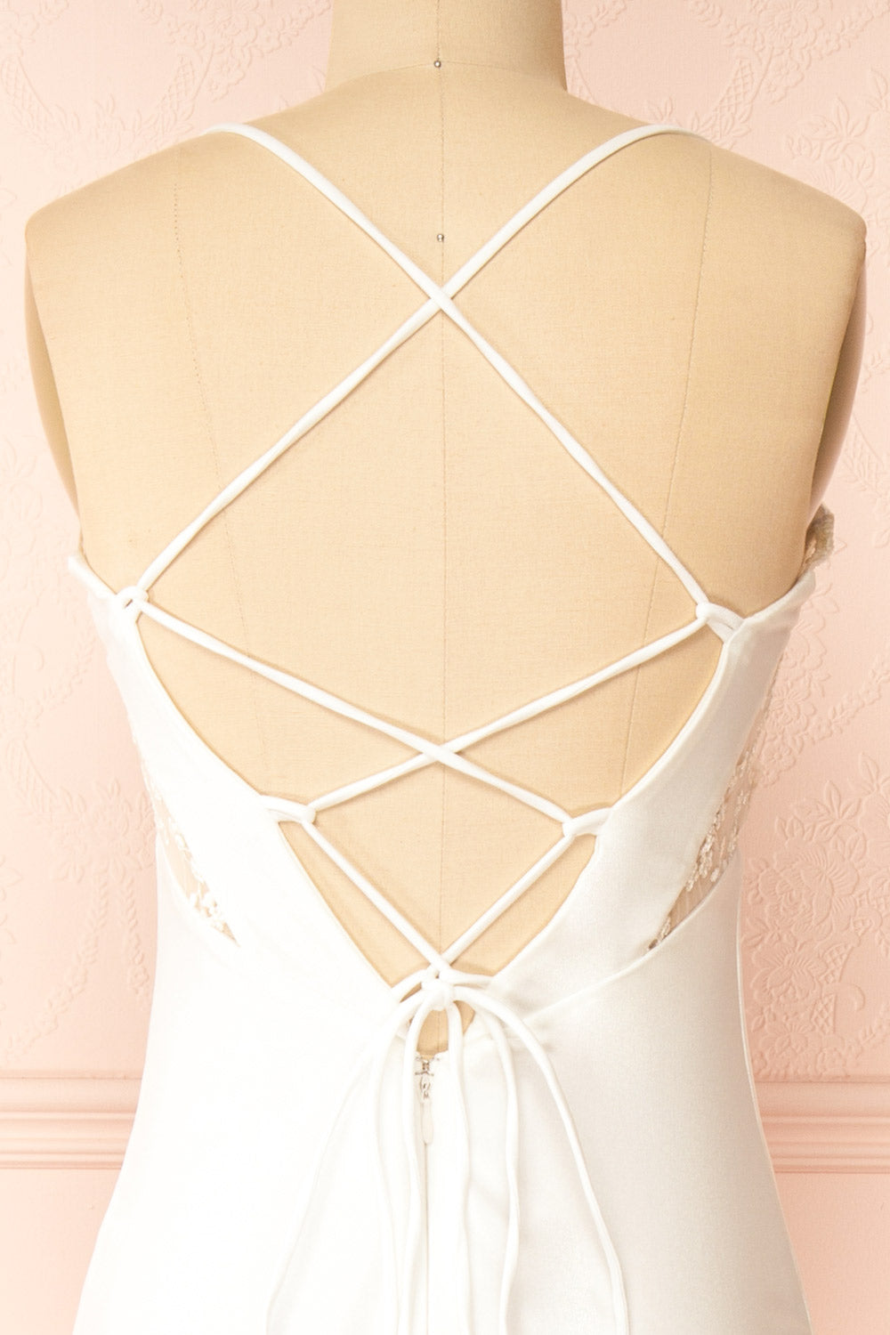 Elaria Ivory Embroidered Fitted Wedding Dress | Boudoir 1861 back