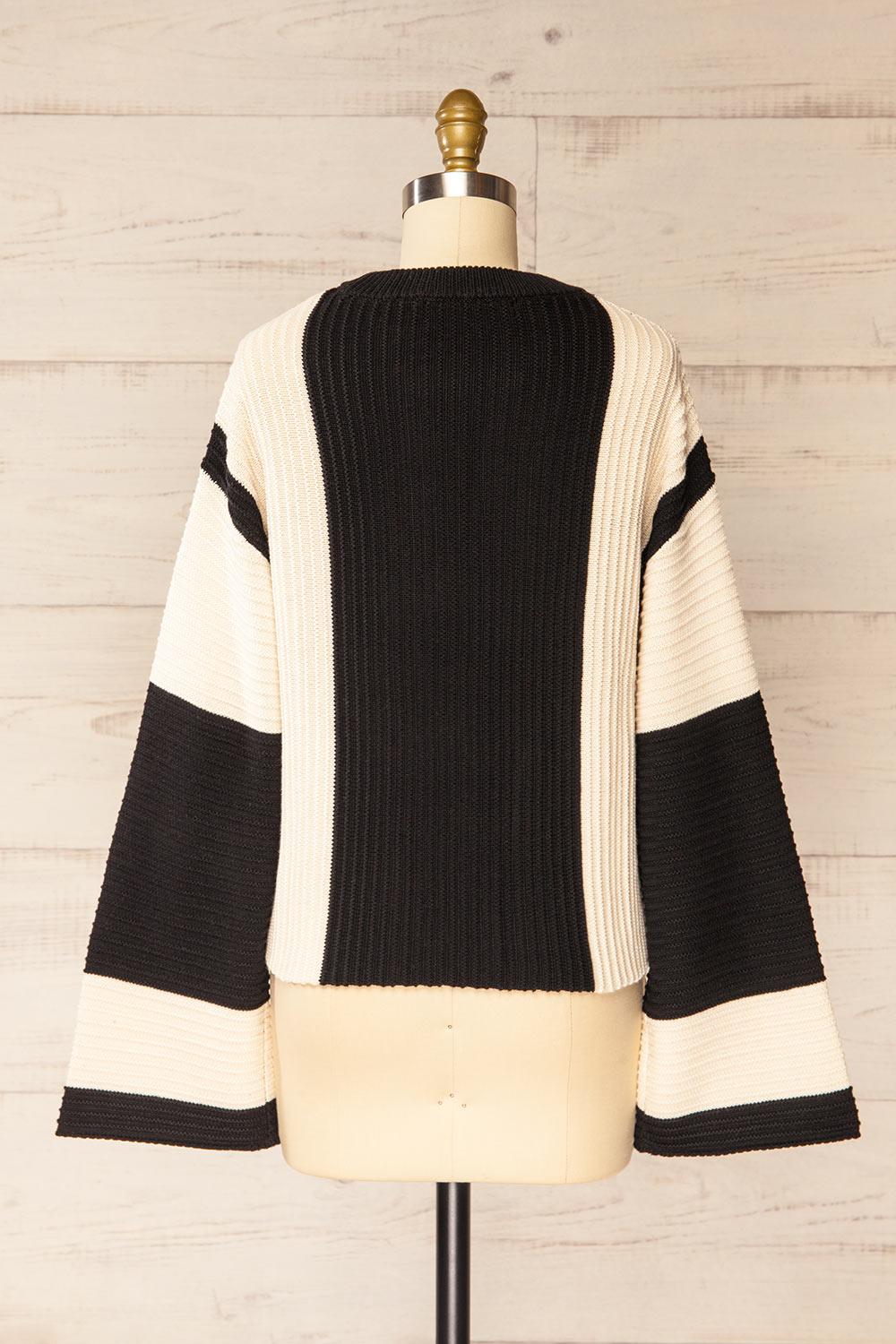 Elazig Two-Toned Long Sleeves Knit Top | La petite garçonne back view