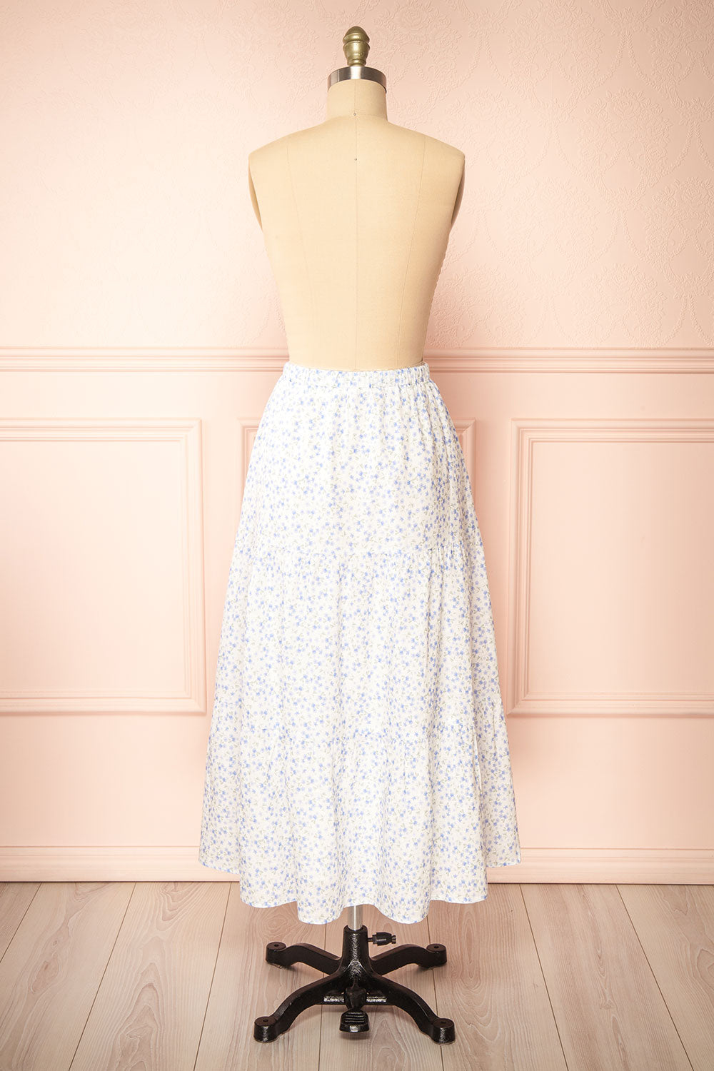 Eldia Floral A-Line Skirt w/ Drawstrings | Boutique 1861 back view