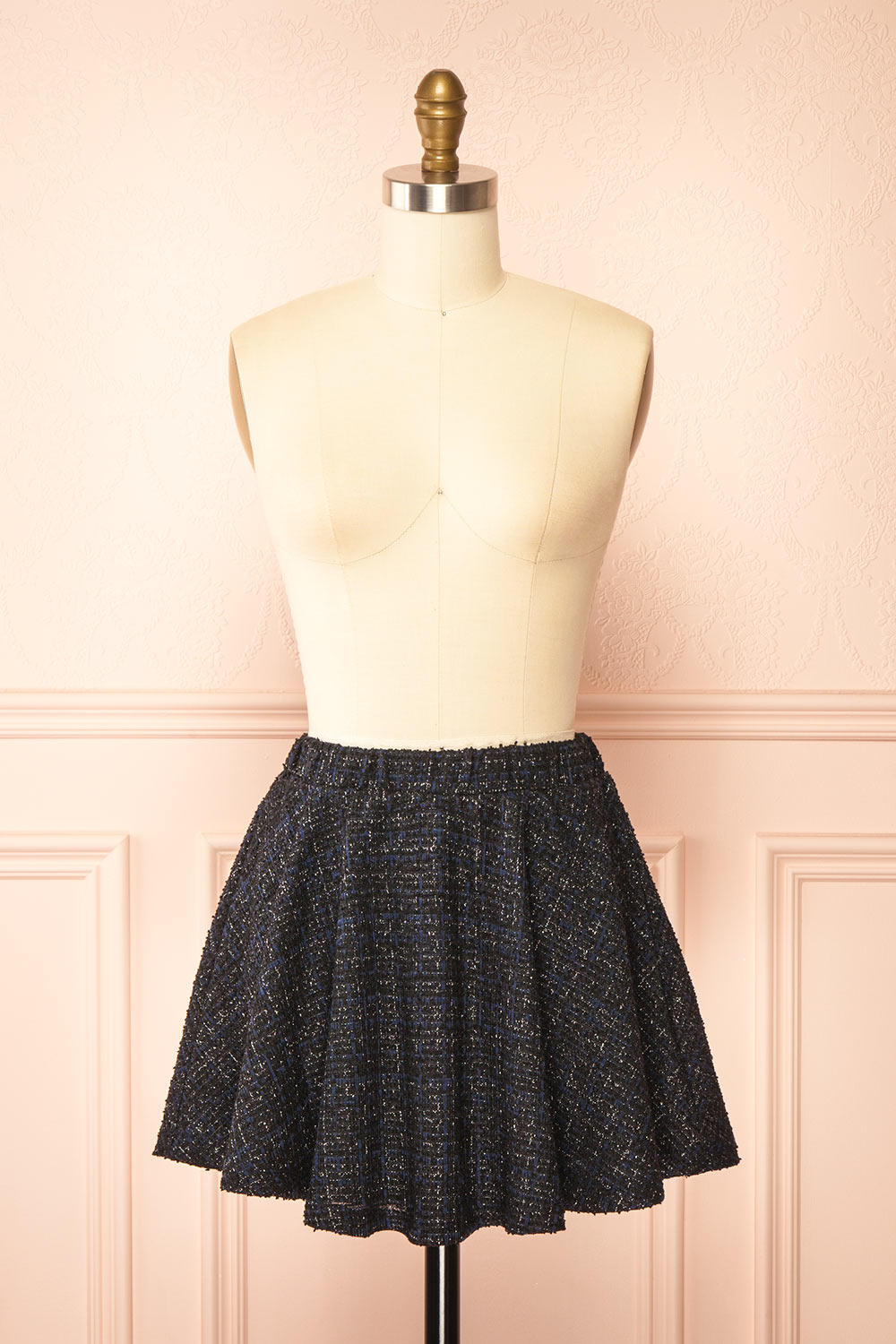 Eleonora Short Sparkling Tweed Skirt | Boutique 1861 front view