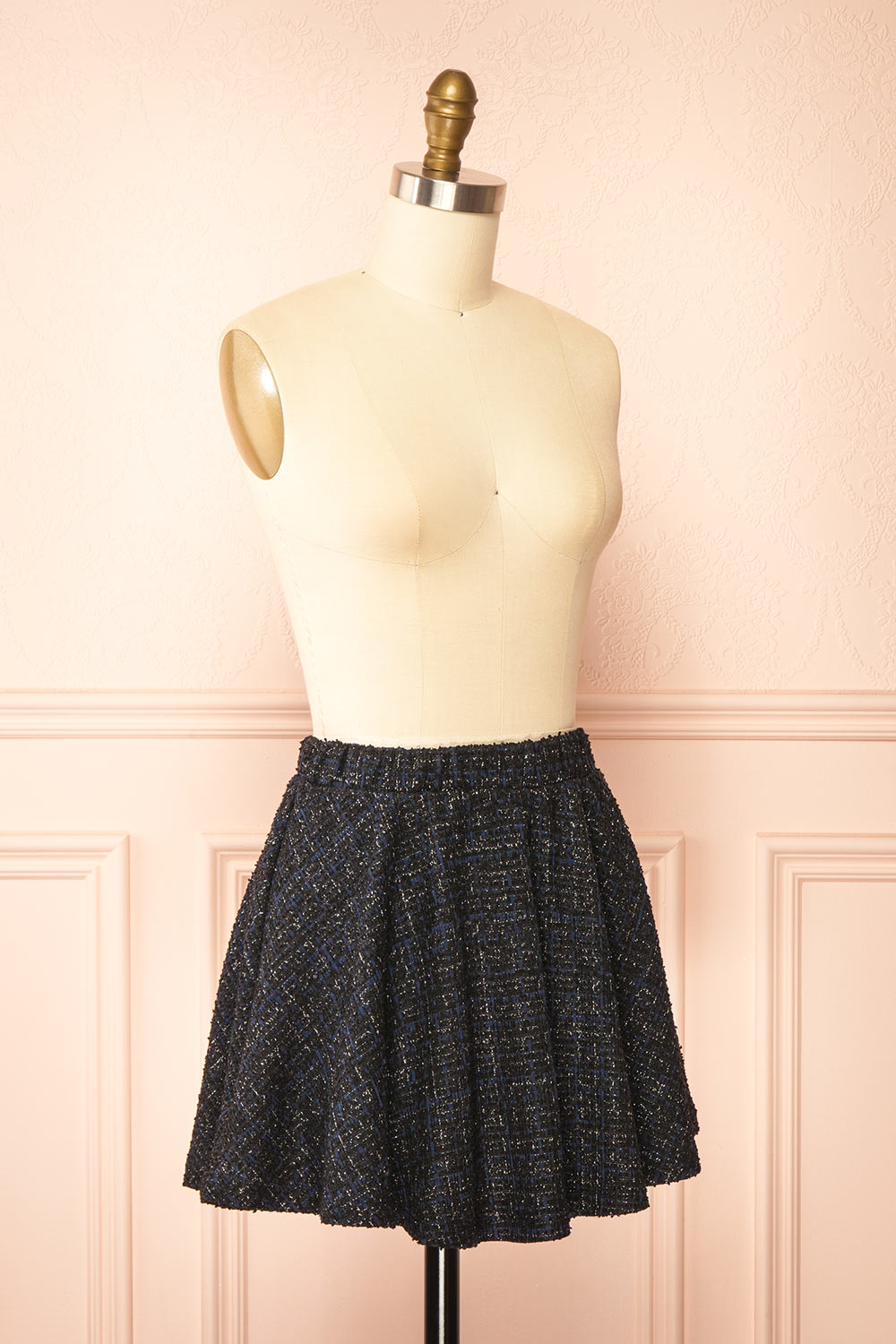Eleonora Short Sparkling Tweed Skirt | Boutique 1861 side view