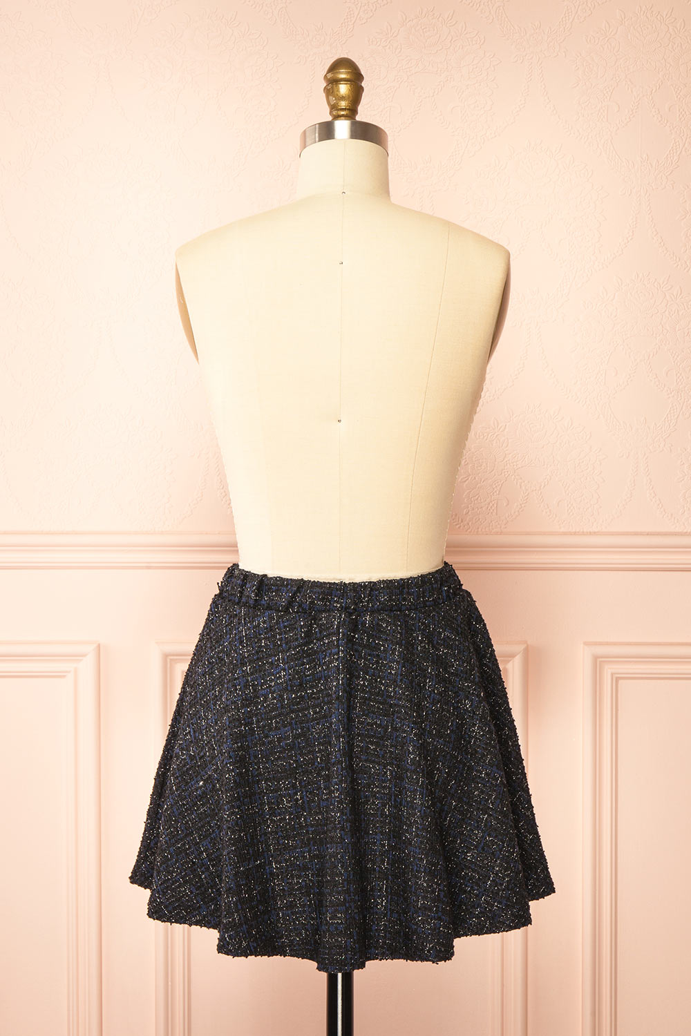 Eleonora Short Sparkling Tweed Skirt | Boutique 1861 back view