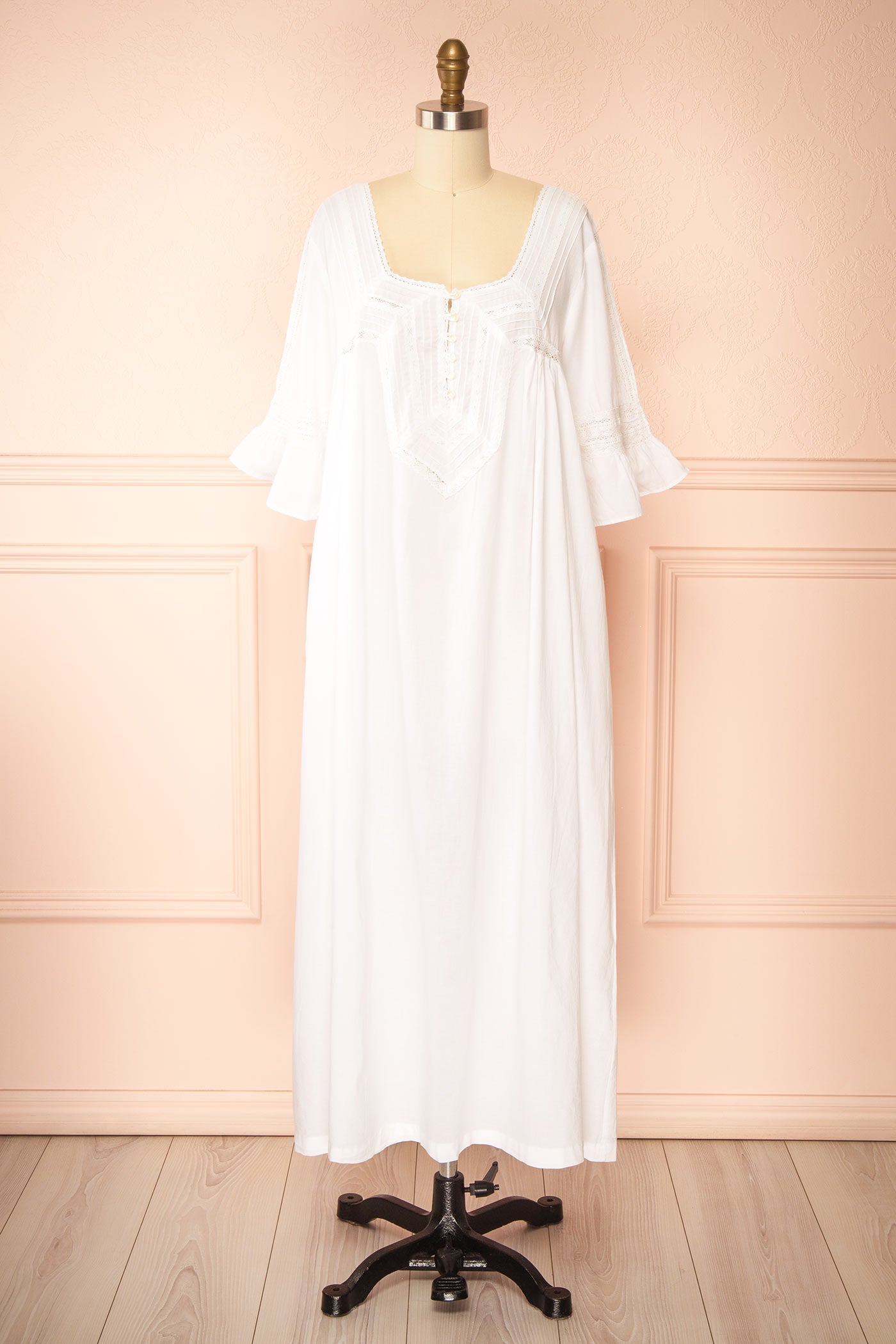 Elfea White Nightgown with Pockets by April Cornell | Boutique 1861 front