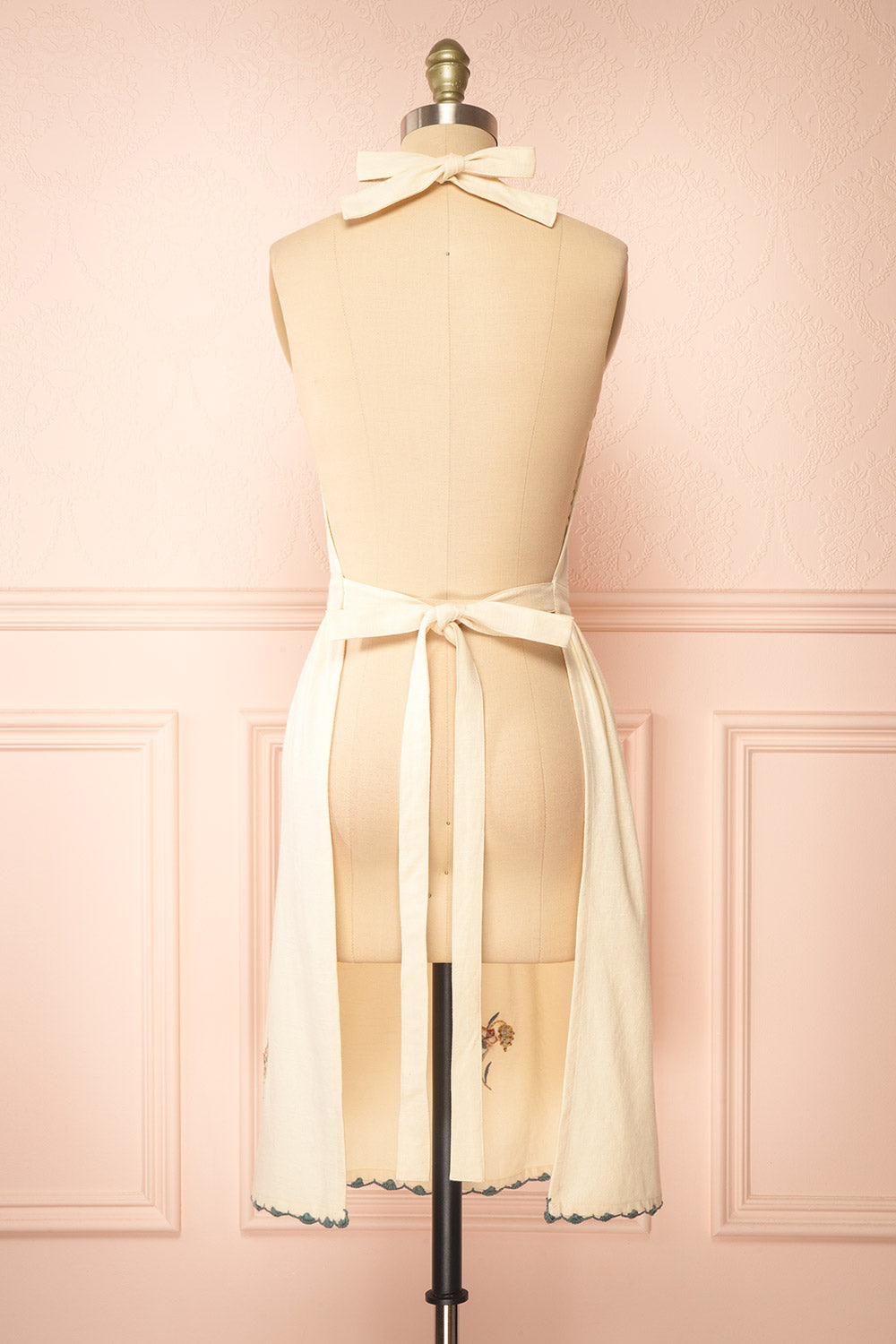 Elfinie | Tablier Beige avec Broderies