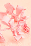 Elite Pink Thin Headband w/ Bows | Boutique 1861 flat close-up