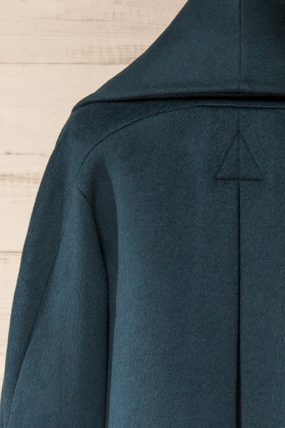 Ellisa Teal Short Wool Coat | La petite garçonne back