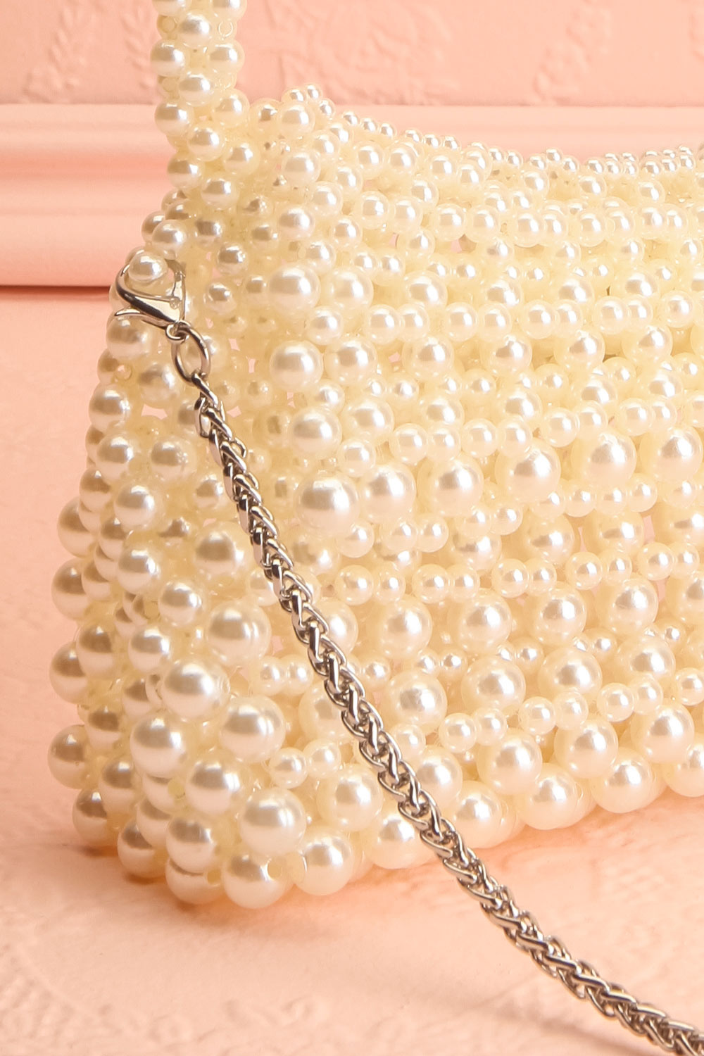 Elloise Pearl Handbag with Crossbody Strap | Boudoir 1861 side strap