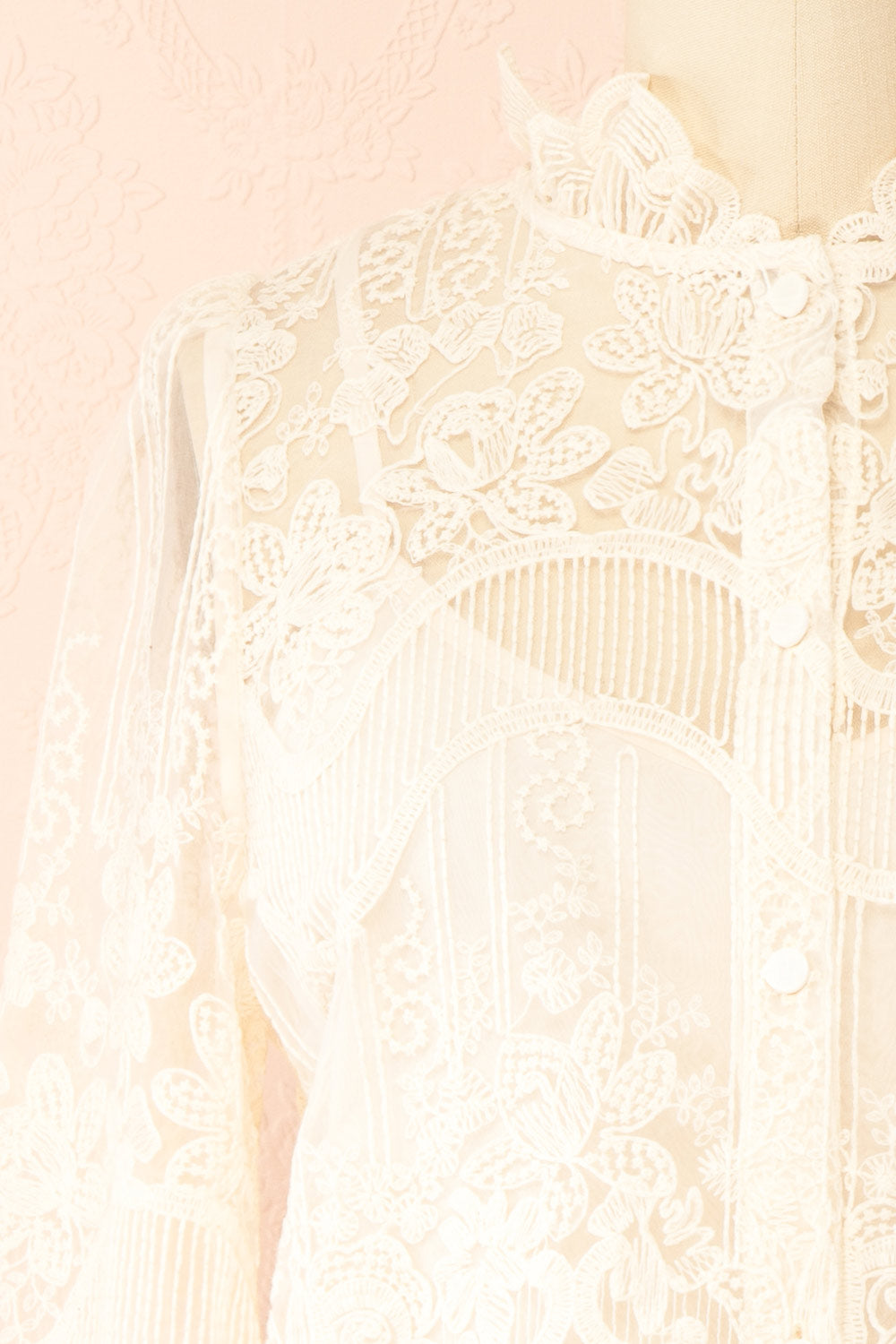 Elowyn Cream Embroidered Blouse | Boudoir 1861 front