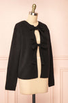 Elpida Black Knit Cardigan w/ Bows | Boutique 1861 side view