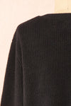 Elpida Black Knit Cardigan w/ Bows | Boutique 1861 back close-up