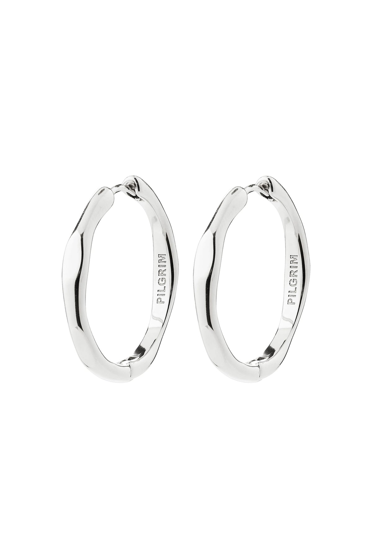 Eluda Silver | Wave Hoop Earrings by Pilgrim