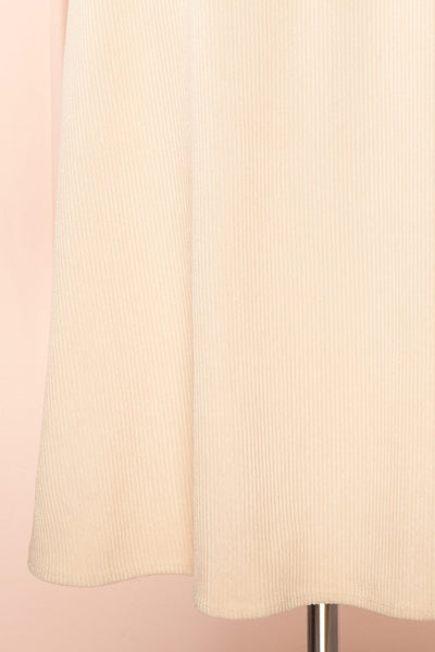 Elvandra Beige Corduroy A-line Midi Skirt | Boutique 1861 bottom