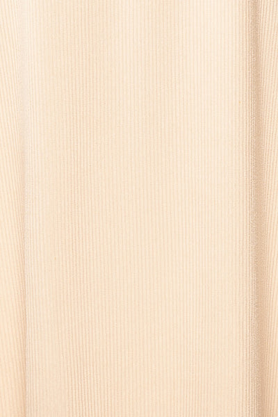 Elvandra Beige Corduroy A-line Midi Skirt | Boutique 1861 fabric
