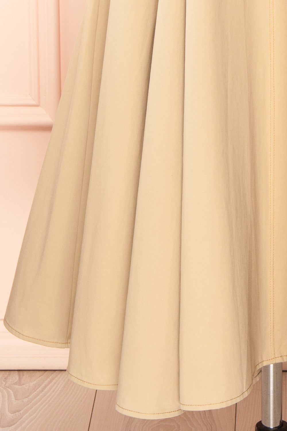Elynor Beige Midi Dress with Pockets | Boutique 1861 bottom 