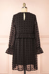 Elyris Black Loose Dotted Short Dress | Boutique 1861 back view