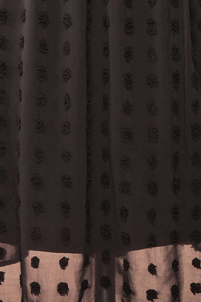Elyris Black Loose Dotted Short Dress | Boutique 1861 fabric