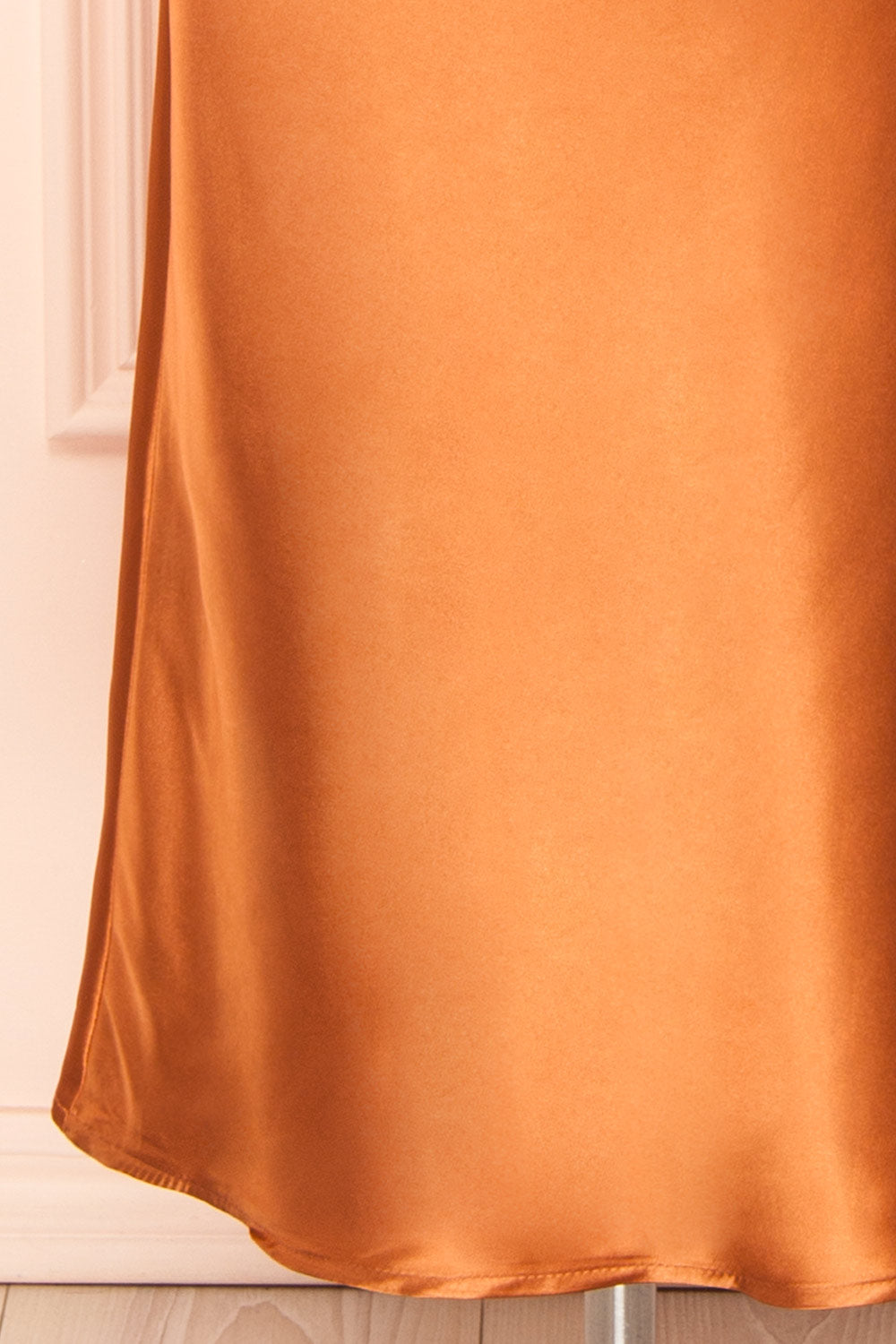 Elyse Rust Cowl Neck Midi Dress | Boutique 1861 bottom