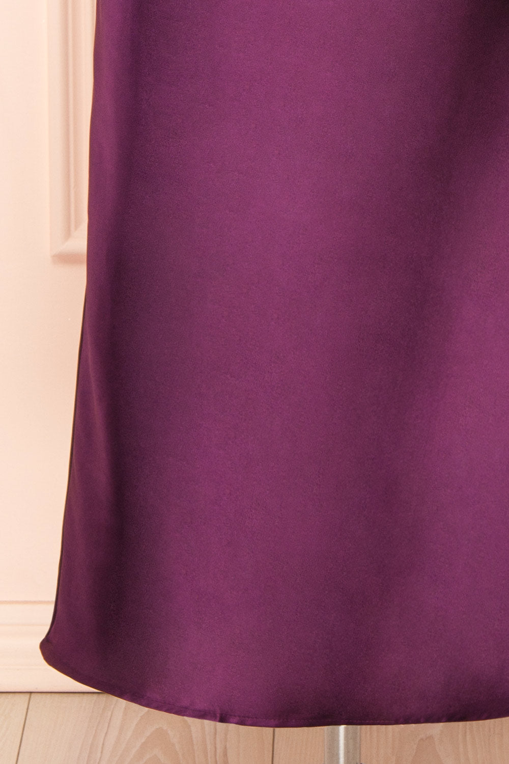 Elyse Purple Cowl Neck Midi Dress | Boutique 1861  bottom