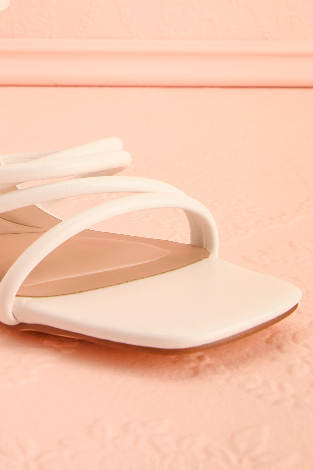 Emarie Ivory Strappy Heel Sandals | Boutique 1861 front