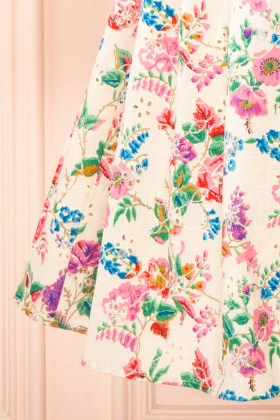 Emmelie Colourful Floral Babydoll Dress | Boutique 1861  bottom