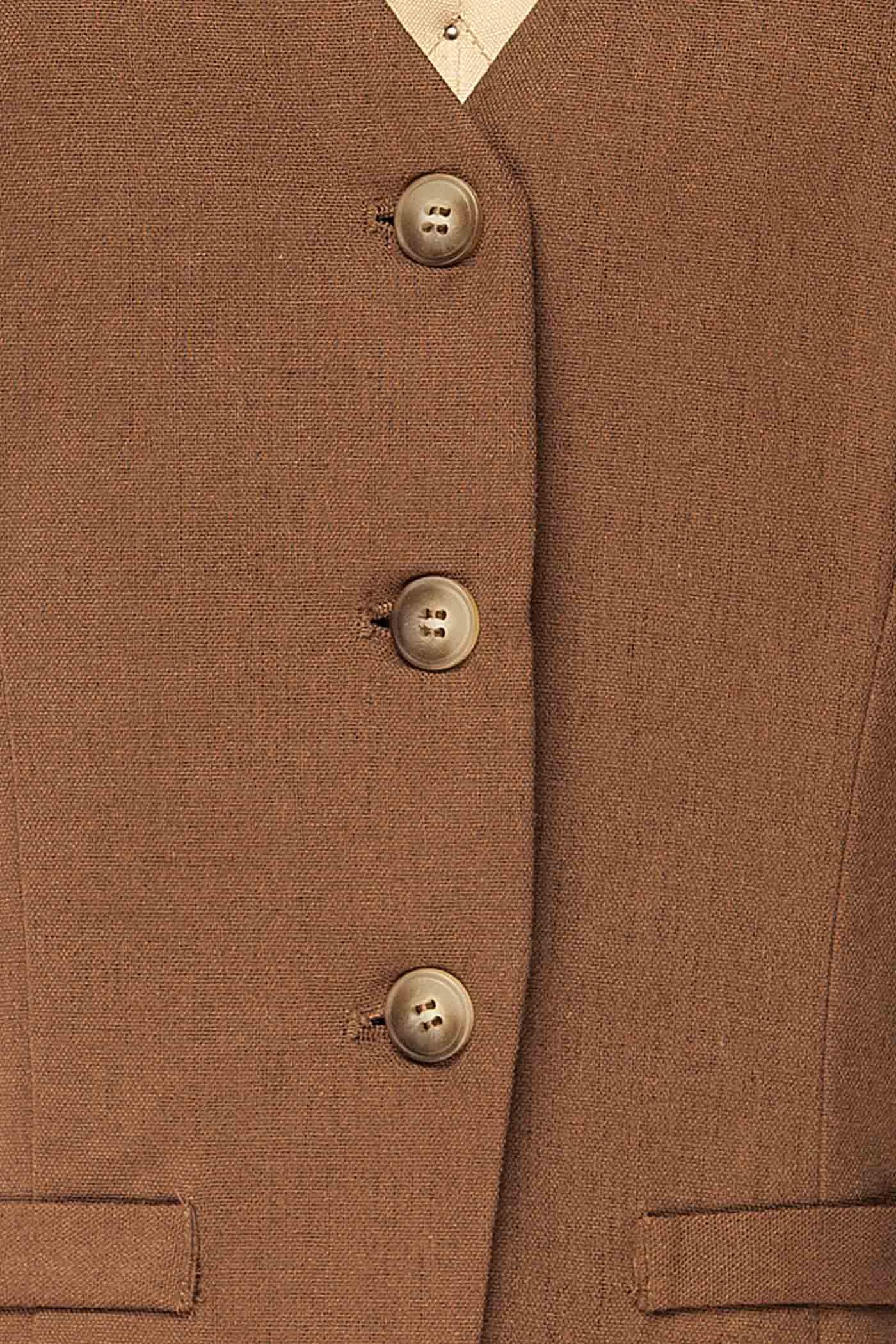 Empoli | Brown Vest with V-Neckline