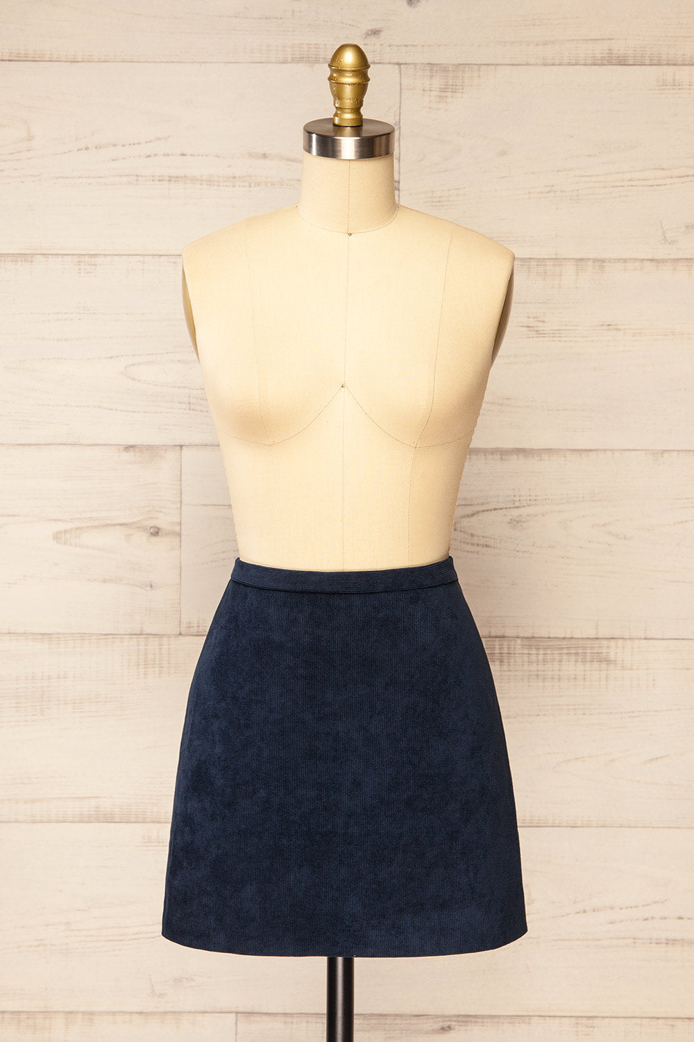 Enosburgh Navy Corduroy Short Skirt  | La petite garçonne front view