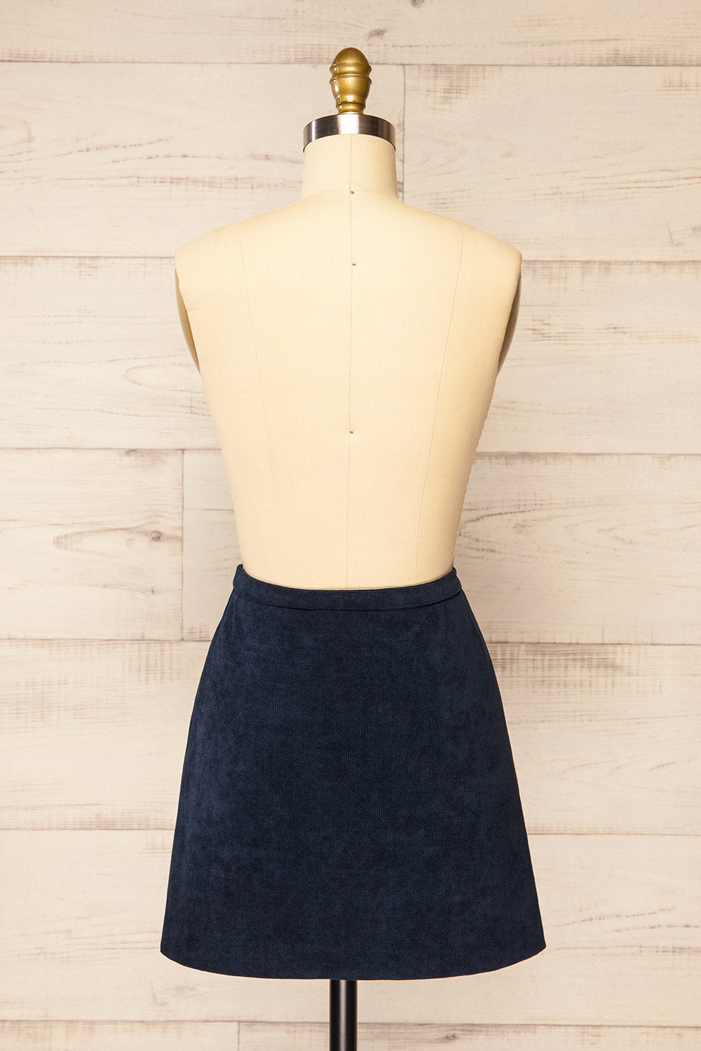 Enosburgh Navy Corduroy Short Skirt  | La petite garçonne back view