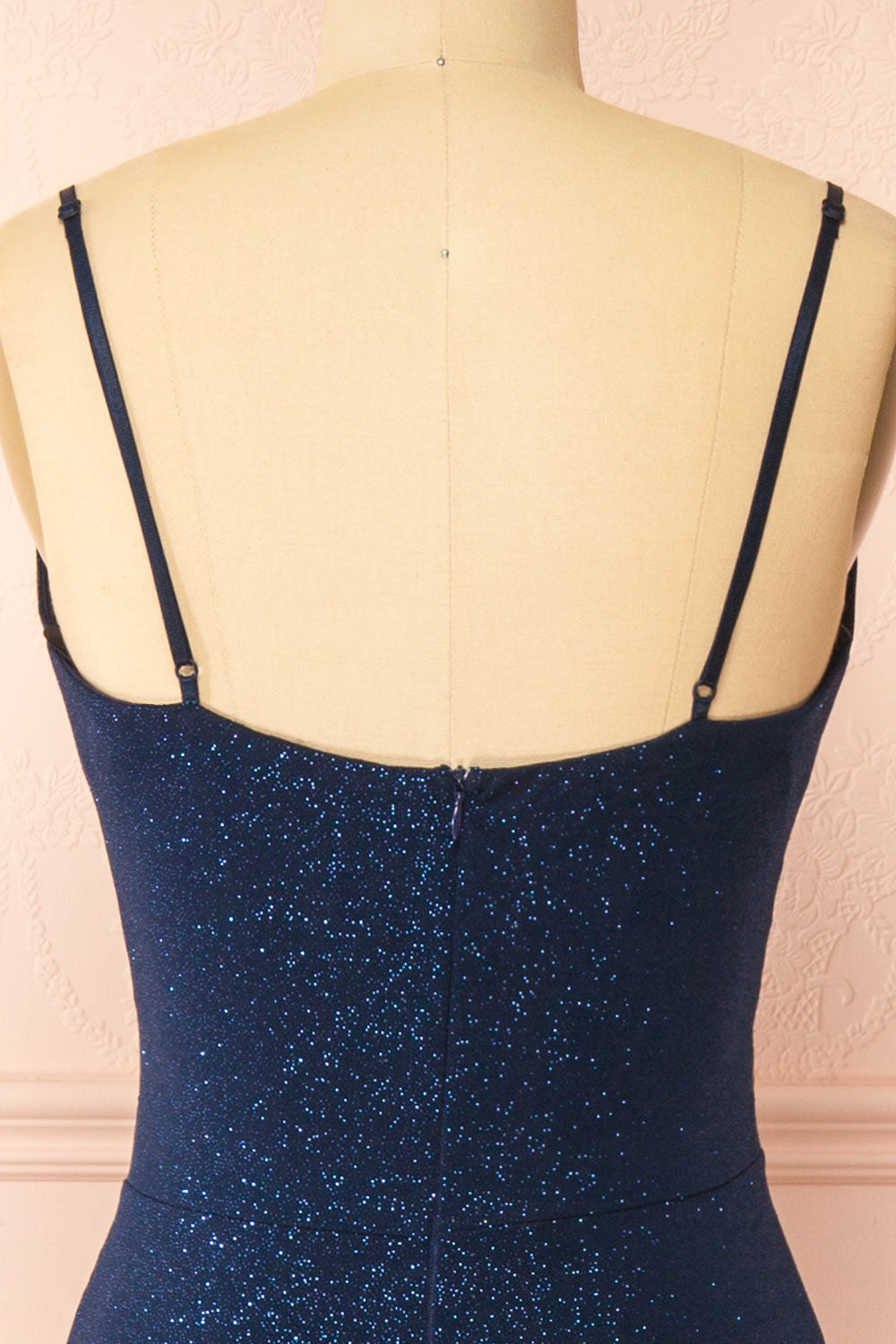 Enyra Navy Sparkling Dress w/ Wrapped Bodice | Boutique 1861 back