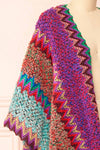 Eota Multicoloured Poncho w/ Patterns | Boutique 1861 side close-up