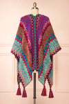 Eota Multicoloured Poncho w/ Patterns | Boutique 1861 back view